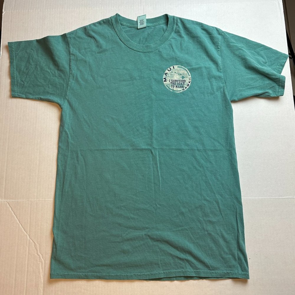 Maui Men's "I Survived the Road to Hana" Hawaii Shirt Size Large